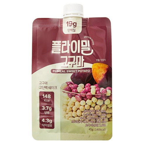 플라이밀 단백질 쉐이크 파우치 고구마 7p, 315g, 1개