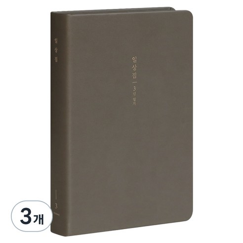 아이코닉 일상집 3년 일기장 다이어리, 03 Ash brown, 3개