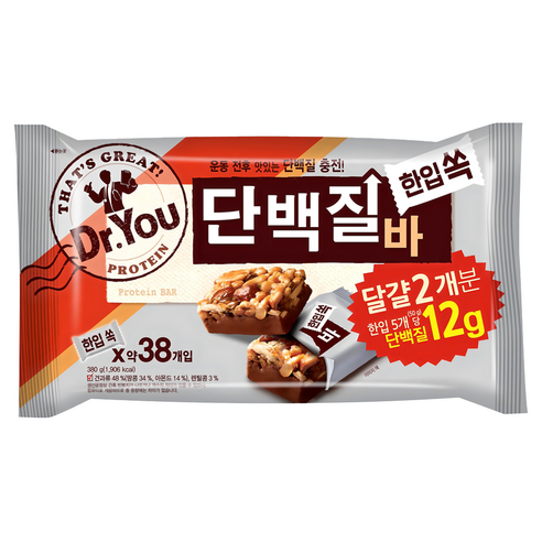 닥터유 한입쏙 단백질바 380g, 1개 맛있게 먹은 솔직 후기 썸네일