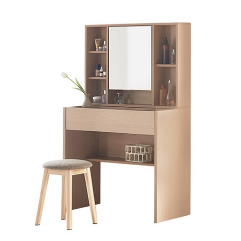 파로마 에일리 수납 화장대 800 + 원목쿠션스툴 방문설치 후기 분석 - 측면 슬림 라인