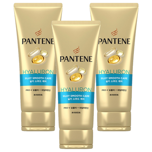 팬틴 히알루론산 실키 스무드 케어 트리트먼트, 220ml, 3개