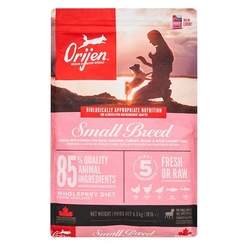 오리젠 전연령 강아지 스몰 브리드 건식사료, 칠면조, 4.5kg, 1개