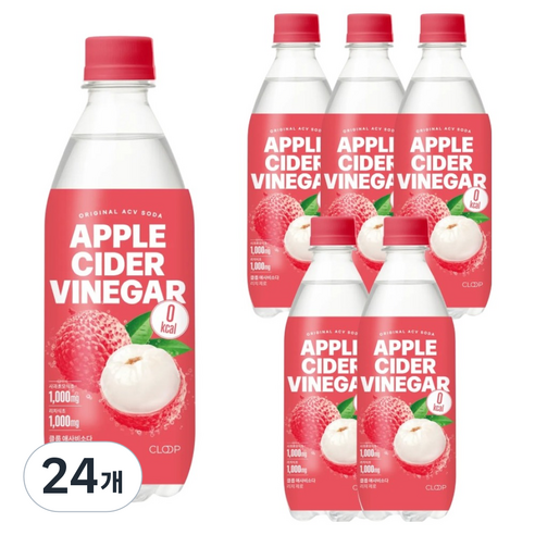 클룹 애사비 리치 제로 탄산음료, 500ml, 24개