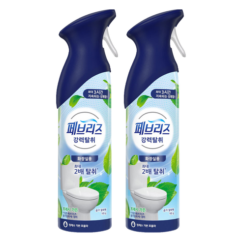 페브리즈 에어 화장실용 강력탈취 프레시 가든 본품, 165g, 2개
