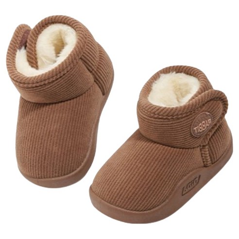 아동용 코듀로이 부츠 따뜻한 가벼운 신발 kd3783 신발사이즈, 135, 색상, 브라운 섬네일