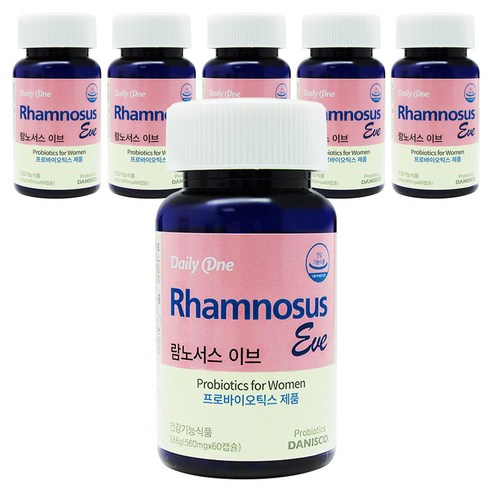 데일리원 람노서스 이브 유산균, 60정, 6개