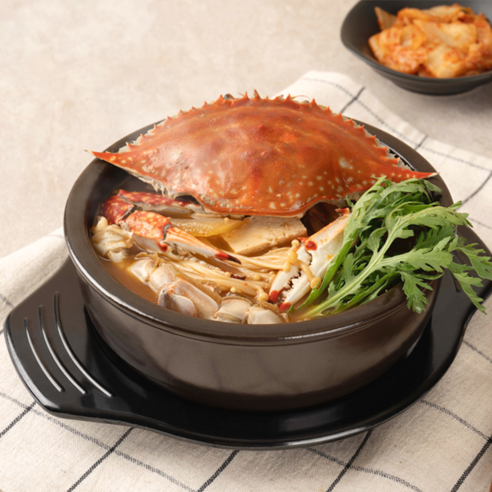 진뚝배기 직화 설렁탕기A 1호 + 멜라민 받침 세트 후기 분석 - 세트 결합 모습