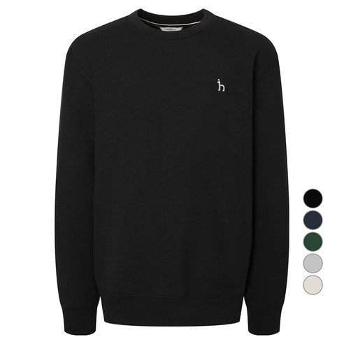 헤지스 남성용 솔리드 면 맨투맨 105 | 크림