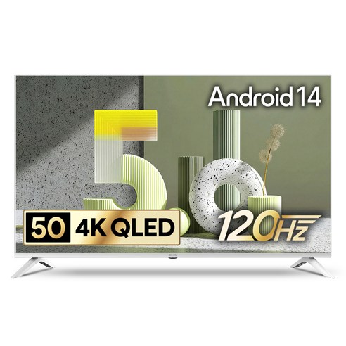 더함 CHIQ 4K UHD QLED DLG 120Hz 돌비 AI 스마트 구글5.0 TV, 127cm(50인치), UA501QLED, 스탠드형, 고객직접설치