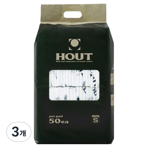 하웃 강아지 두꺼운 고흡수 배변패드 35g, 50개입, 3개