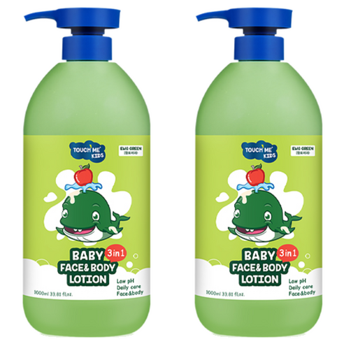 터치미 베이비 페이스 앤 바디로션 3in1 대용량, 1L, 2개