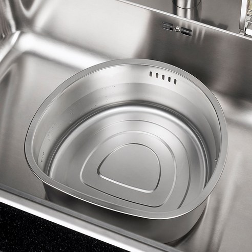 키친아트 연마제 없는 올스텐 설거지통 후기 분석 - 배수 구멍 디테일