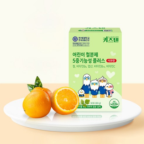 키즈텐 어린이 5중기능성 플러스 철분제 사과맛 60g, 1개 이미지 3