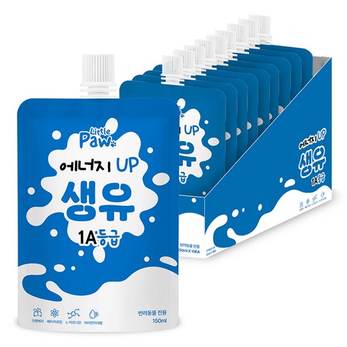리틀포우 반려동물 에너지업 생유, 10개, 150ml, 크랜베리맛