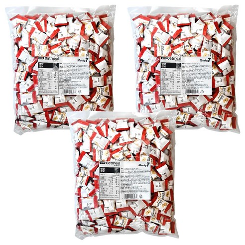 럭키세븐 오트밀 미니 바이트, 888g, 3개