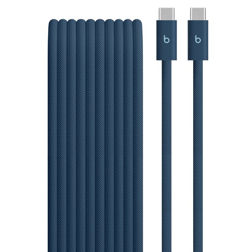 Apple Beats C타입 to C타입 브레이드 케이블 240W, 3m, 니트로 네이비, 1개