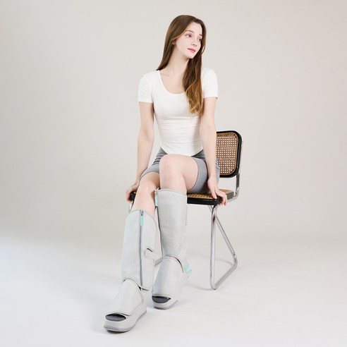 닥터라이프 무선 온열 공기압 종아리 발 안마기 후기 분석 - 벨크로 접착력 확인