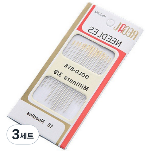아이코어스 자수 뜨개바늘 16개입, 혼합색상, 3세트