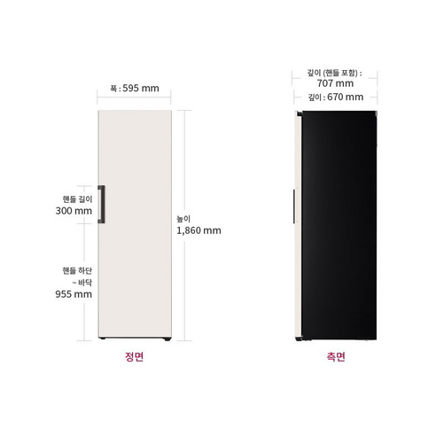 세련된 디자인과 혁신적인 기능의 LG 오브제 324L 김치냉장고