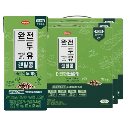 전두유 더진한 렌틸콩 무가당, 190ml, 60개
