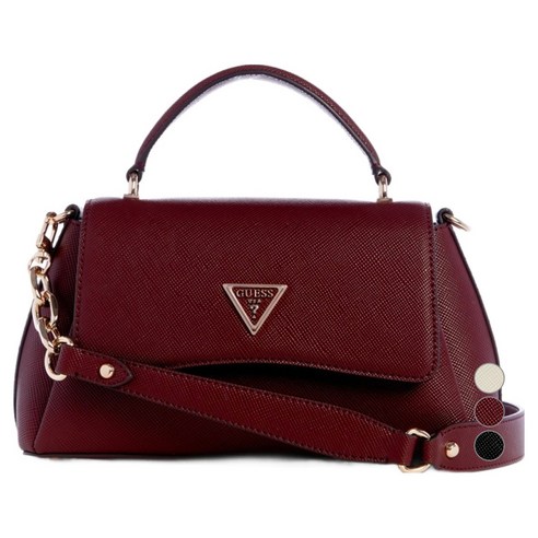 게스 여성용 글로리아나 사피아노 탑핸들 플랩백 RO3A31J