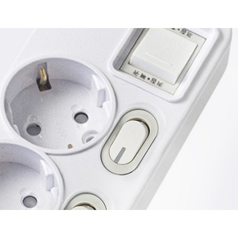 에코파워탭 국내 제조 개별 절전 과부하차단 멀티탭 2구 EPM 202N + 안전커버 이미지 3