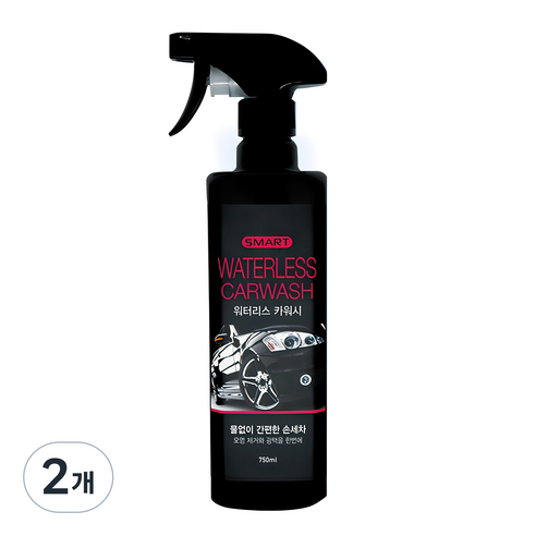 카렉스 스마트 워터리스 카워시 물왁스, 750ml, 2개