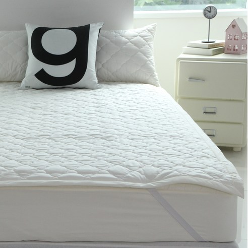 바숨 순면누빔 침대패드