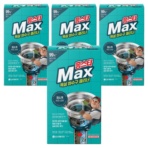 홈스타 맥스 욕실바닥 하수구 클리너, 450ml, 15g, 4개