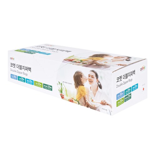 코멧 더블지퍼백 5종믹스 미니 30매+소형 20매+중형 20매+대형 20매+특대형 20매 이미지 2