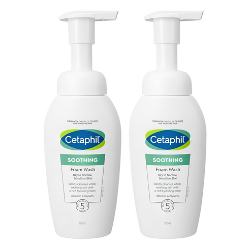 세타필 민감피부 수딩 버블 폼클렌징, 200ml, 2개