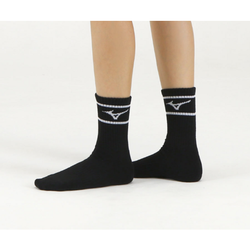 미즈노 라이너 더블 쿠션 크루 양말 후기 분석 - 로고 디테일