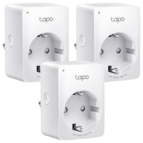 타포 미니 스마트 Wi-Fi 플러그, Tapo P100, 3개