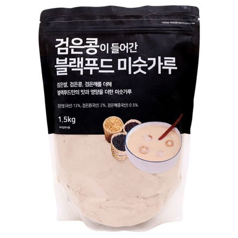 태광선식 검은콩이 들어간 블랙푸드 미숫가루 1.5kg, 1개 솔직 후기 | 실사용자 리뷰 분석 - 상품 이미지 1