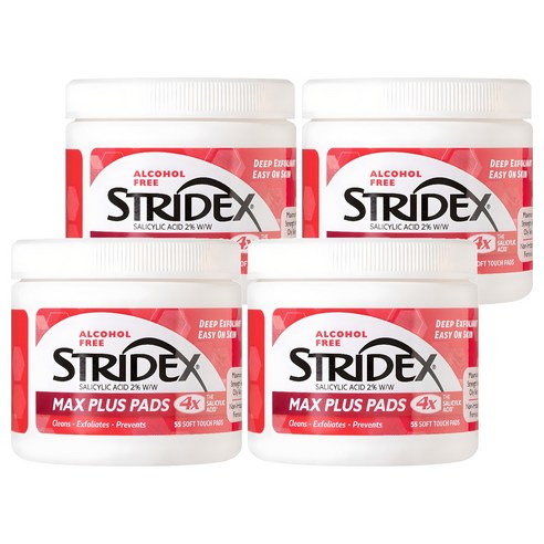 스트라이덱스 맥스 플러스 패드 180g, 55매입, 4개