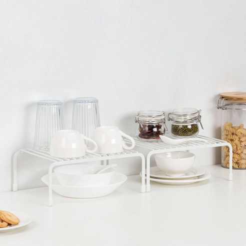 코멧 키친 2단 접시 정리대 화이트 3개입 실사용 후기 | 효과 있을까? - 상품 이미지 2