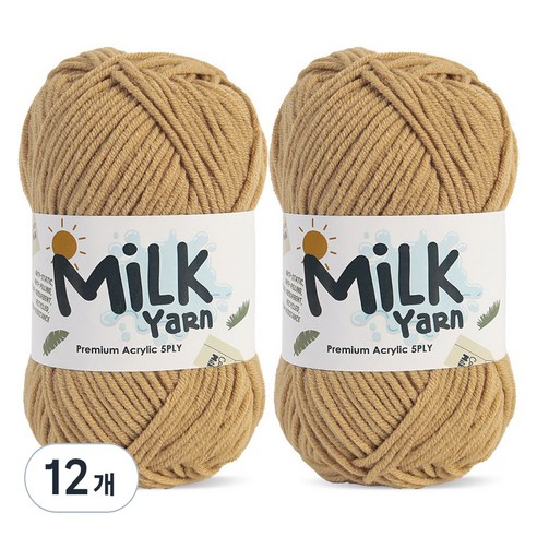 니뜨 밀크얀 뜨개실 50g, 42베이지, 12개