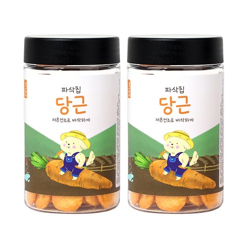 댕댕이연구소 강아지 디디랩 파삭칩 저온건조 과일 채소 간식, 당근, 50g, 2개