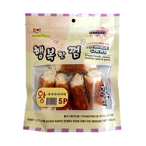 행복한껌 강아지 간식 5p, 왕연어사사미, 1개, 240g
