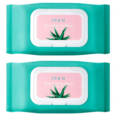 입큰 퓨어 알로에 노워시 클렌징 티슈 387g, 80매입, 2개