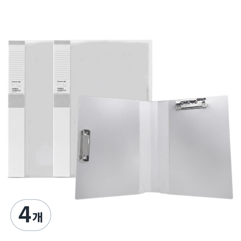 영오 인덱스 PP 더블레버파일 A4 / A3, 05 백색, 4개