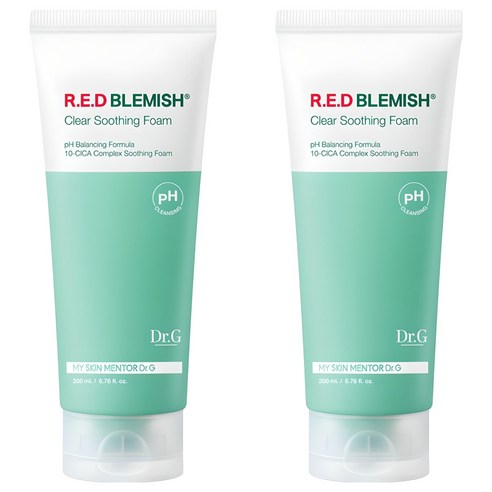 닥터지 약산성 레드 블레미쉬 클리어 수딩 폼, 200ml, 2개