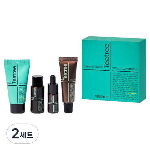 메디힐 티트리 카밍 트라이얼 키트 클렌징 폼 30ml + 토너 30ml + 세럼 10ml + 크림 20ml 세트, 2세트