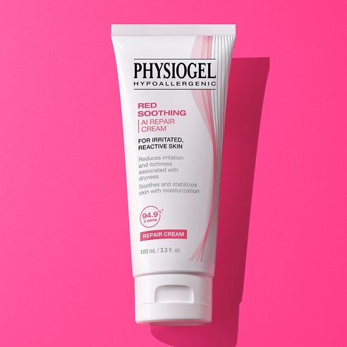 피지오겔 레드 수딩 AI 리페어 크림, 100ml, 1개 후기 분석 - 크림 제형 상세컷