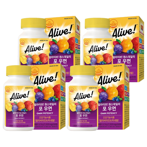 얼라이브 원스데일리 포 우먼 멀티비타민, 30정, 4개