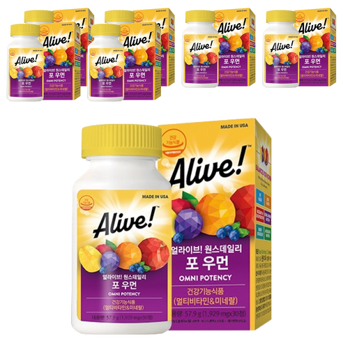 얼라이브 원스데일리 포 우먼 멀티비타민, 30정, 7개