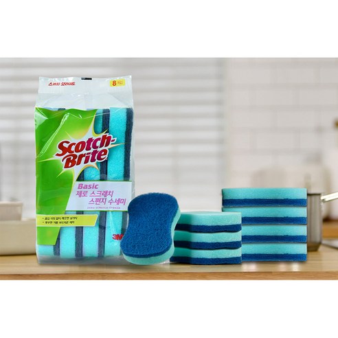 스카치브라이트 베이직 제로 스크래치 스펀지 수세미 솔직 후기 | 실사용자 리뷰 분석 - 상품 이미지 2