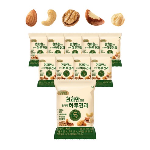 하루견과 견과만 담은 온가족 하루견과, 20g, 10개