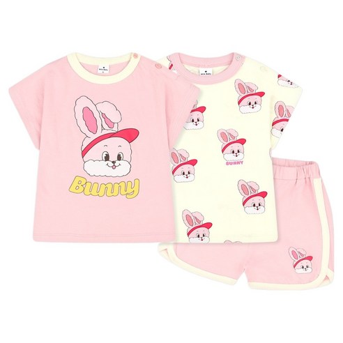 MilkBaby 여아용 바니버니 상의 2p + 하의 세트