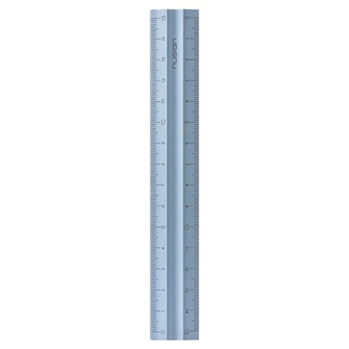 델리 누사인 알루미늄 직자 휴대용 양면 눈금자 15cm, 블루, 1개